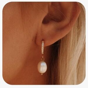 Pearl Hoop Earrings